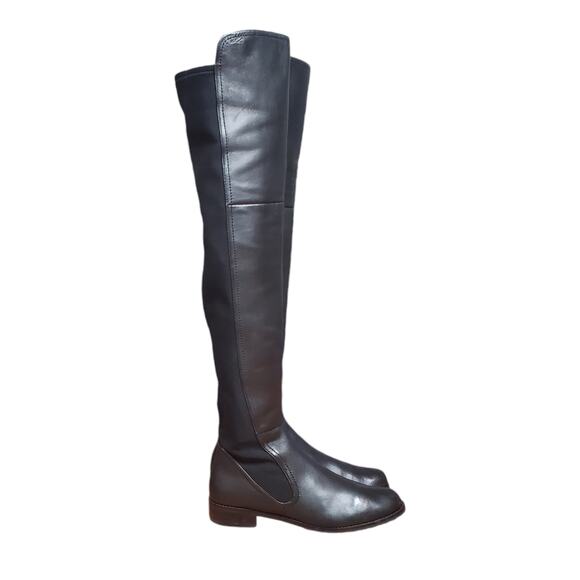 Stuart Weitzman Langdon Over The Knee Boot 5050 Leather Black Size US 9.5 - Picture 3 of 10